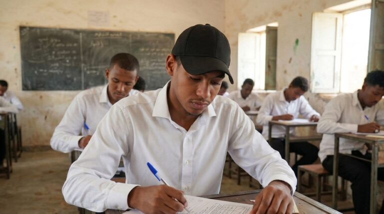 نيالا: مرتضى محمد حمدان دقلو يجلس لامتحانات الشهادة السودانية وسط زملائه